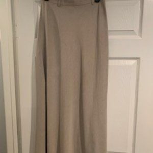 Tan Khaki A-Line Full Skirt